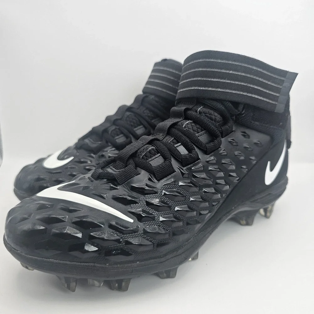 Nike Force Savage Elite 2 Football Cleats Black White AH4000-002 Men's 7.5